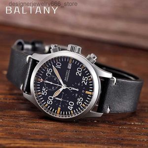 Other Watches Baltany Quartz Chronograph VK67 M Waterproof Stainless Steel Calendar Window Sapphire Vintage Military Field es Q231204