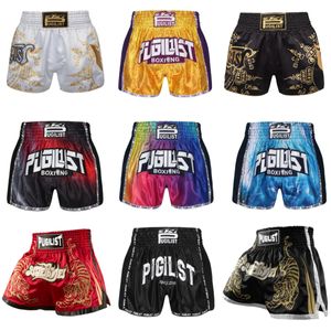 Andra sportvaror Pugilist Muay Thai Shorts Boxing Fight Kort Sport Brodery Quick Dry 231204