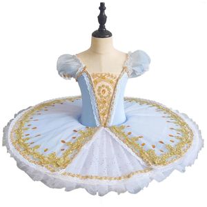 Stage Wear Children's Ballet Dress Girls' Light Blue TUTU Skirt Institutional Performance Kindergarten Fluffy Gauze