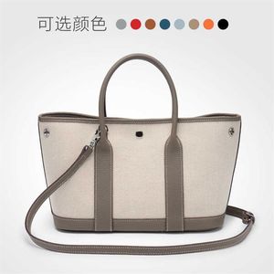 أكياس Crossbody Designer Top Layer Cowwhide Women's Canvas Garden Garden Party Messenger كتف واحد H3097