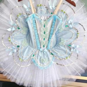 Stage Wear Ballet Tutu Professional Blue Kids Adulto Contemporary Dance Costumes Balerina Kostum Girls Princess Balet Dress Girl