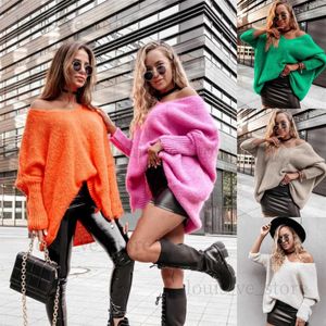 Camisolas de suéter feminino Sweater Kintted Women Crochet Pullovers Manga Batwing Off White Spring Autumn Winter Jumper Y2K Top Jumper Streetwear T231204