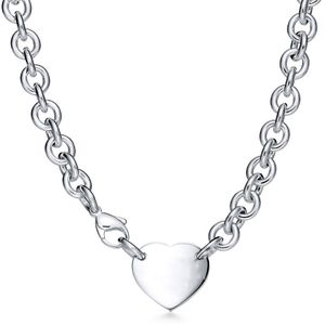 Heart necklace womens stainless steel couple pendant jewelry on the neck Valentine day gift for girlfriend accessories whole C254T