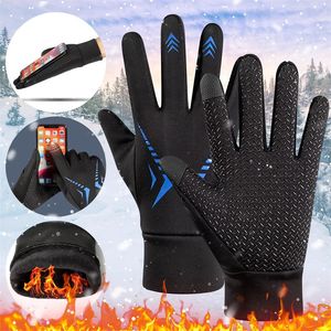 Rękawiczki sportowe zima dla mężczyzn Kobiety ciepłe taktyczne ekran dotykowy wodoodporne wędrówki na nartach wędkarstwo Snowboard Non Slip K231202