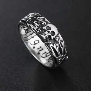 Cluster Rings Stainless Steel Men Domineering Skull Devil Punk Gothic Simple For Biker Male Boy Jewelry Creativity Gift Whole 2478