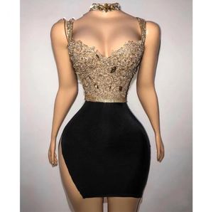 Abiti da ballo corti Nye scintillanti con scollo a cuore per donne arabe Abiti da cocktail di Capodanno con perline sexy per feste di compleanno con diamanti