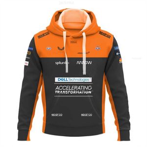 Moletom com capuz masculino 2023 Nova venda quente F1 Fórmula 1 McLaren Team Gulf Oil Co-branded Zip Hoodie Outdoor Leisure Sports Harajuku Pullover