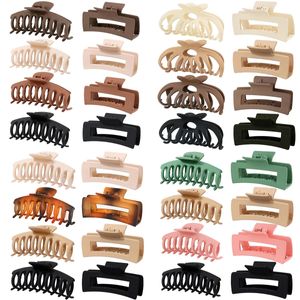 Headwear Hair Accessories 8Pcs Large Hair Clip Claw Crab For Women Female Big Hairpins Clips Clipper Ponytail Barrettes Hair Accessories Jewelry Set 231204