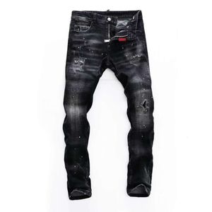 Dżinsy Nowe mężczyźni wiele stylów DSQ Hole jasnoniebieska ciemnoszara Włosze marka Man Long Panters Biker Streetwear Jean Women Women D2 Jakość