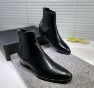 Designerstövlar Wyatt Harness Boot Men Ankle Chelsea Booties Top Quality Luxury Leather Suede Desert Boots Shoe
