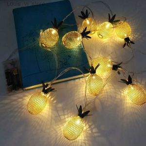 Night Lights 10 LED 1.5m String Light Flamingo Pineapple Heart Rose Shape LED Lamp for Hawaii Wedding Birthday Jungle Party 3D Night Light YQ231204