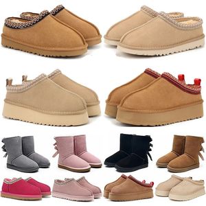 UGG ugglis boots uggsboot tasman slippers ug australia designer boot woman  moon pink ultra mini platform【code ：L】loafers shoes womens fluffy fuzzy taz snow boot