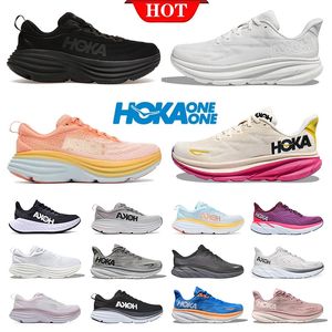 hokas shoes hoka clifton 9 hoka bondi 8 men women running shoes free people all blacks white【code ：L】Peach big size 47 mens trainers sneakers