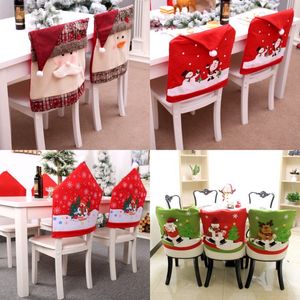 Christmas Decorative Supplies Creative Layout Holiday party Dining Table Chair Cover Restaurant Chair Cover Christmas Hat New Pattern