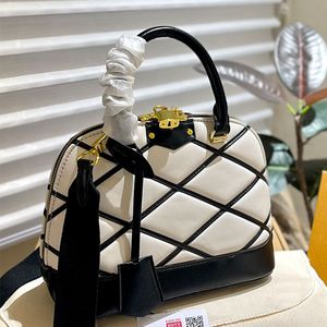 Luis S Bag Handväska Designer Womens Se Shell axel Crossbody Purse Eviution Cowhide äkta läderpåse Gyllene hårdvaruslås Högkvalitativ LAD C1