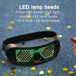 Weihnachtsdekorationen, RGB-LED-Leuchtbrille, Augenklappe, futuristisches elektronisches Visier, leuchtet schnell blinkend, Requisite für Halloween, Festival, KTV, Bar 231204