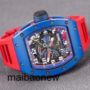 Richare n Factoryes自動時計豪華なメカニカルウォリストウォッチSwiss RM030 Blue Ceramic Side Red Paris Limited Dial 427 50 mm保険カードwnmo7u ynqmq