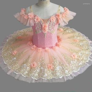 Stage Wear Adult Kids Flower Girls Professional Ballet Tutu Dress Women Princess Platter Pancake Swan Lake Ballerina Dance Costume