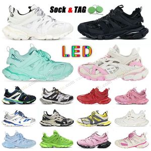 2024 Luxury Track LED Designer Men Women Casual Shoes Original Tracks led 3 3.0 Triple white black Sneakers Tess.s. Gomma leather Trainer Nylon Printed Platform Trainer
