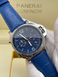 Paner Men Sapphire Luxury Clock Designer Watches Quartz Watch Luxury High Quality For Men Men's rostfritt stålklockor Black Leather Band Chronograph All Dial Work