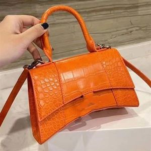 Famoso designer B letra bolsa de mão rosto brilhante grão de crocodilo elegante luxo nova moda glam fivela suave bolsa transversal diagonal din304p