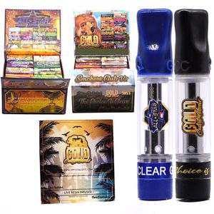 All Star Gold Coast Clear Carts 포장 GCC 빈 0.8ml 세라믹 코일 Atomizer 510 스레드 유리 탱크 20 균주