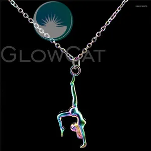 Ожерелья с подвесками, модная гимнастическая женская спортивная цепочка для гимнастики, женское колье для девочек, вечерние подарочные ювелирные изделия, оптовая продажа