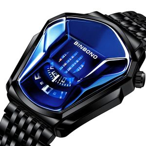 BINBOND Top Brand Luxury Military Fashion Sport Watch Men Wrist Watches Man Clock Casual Chronograph Wristwatch 2021 Black221b