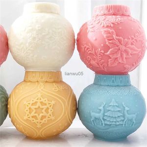 Candles Christmas Candle Mold Silicone Mold Spherical Lantern DIY Soft Candle Making Mould Form Handmade Silikon For Gypsum Plaster ToolL231117