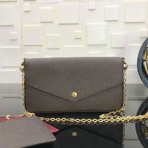 10A with box brand vintage designer hobo women shoulder bag silver chain bag Tote clutchbag handbag POCHETTE FeLICIE with removable chain M61276