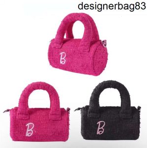 Ins Kids Boston Handbagsファッションガールズレター刺繍シングルショルダー枕バッグ子供ピーチプリンセスメッセンジャーバッグ