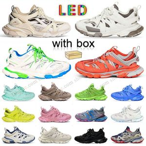 Balencigalies Track LED 3.0 Designer Buty Mens Women Night Wersja Trenerów Balenciaha Pink Blue Orange Purple Yellow Green Tess.s. Gomma Tracks LED Sneakers Dhgate