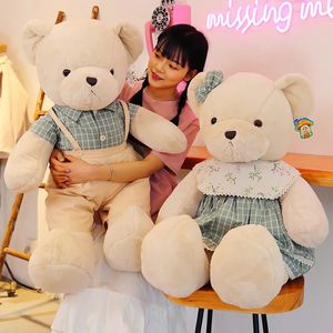 Bambole di peluche 80 cm Big Size Kawaii Teddy Bear Doll Toys Bella morbida usura A Skir Amanti degli animali di peluche Bambini Ragazze Regalo di compleanno 231204