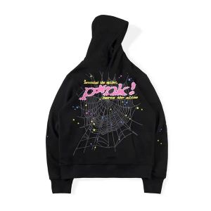 Sweatshirts Pink Mens 555 Hoodie Designer Men Puff Print Hoody Young Thug Pullover Nevermind the Heres Slime Polyester B1