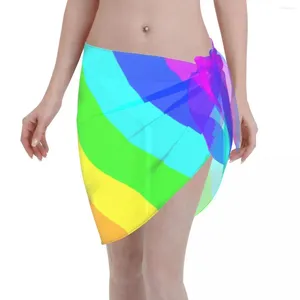 Costumi da bagno da donna 2185144135 Donna Sarong Beach Bikini Avvolgente Gonna corta trasparente Sciarpa in chiffon per