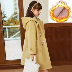 Giubbotti 3 14 anni Bambini in cotone imbottito in lana per ragazze Cappotto invernale con cappuccio Cappotto per adolescenti Abito ampio Cappotto per bambini 8 9 7 231204