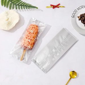 Gift Wrap 300pcs Transparent Ice Cream Plastic Bag Handmade Popsicle Cake Bread Chocolate DIY Packaging Bags 8x19cm