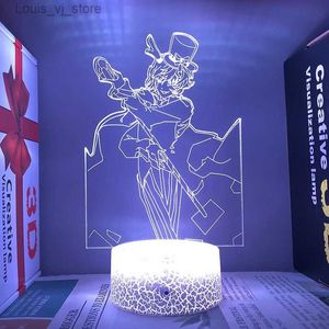 Nachtlichter Bungo Stray Dogs Anime Figur Gogol 3D-LED-Lampe für Schlafzimmer Manga RGB Touch Nachtlichter Raumdekoration Kinder Geschenk YQ231204