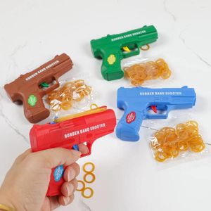 Partybevorzugung, 4 Stück, Kunststoff, Mini-Klappgummibandpistole, Outdoor-Sportspielzeug für Kinder, Geburtstagsgeschenke, Jungen, Giveaway, Pinata-Füller, Geschenke