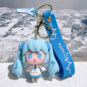 cartoon character beautiful dolls key chain men women exquisite party gift lovely bag pendant accessories blue car key chain