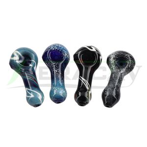 Beracky Galaxy Cachimbo de vidro de alta qualidade, cachimbo de mão de vidro atacadista, colher de vidro para fumar, cachimbos de mão para ervas secas e tabaco