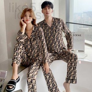 Women's Sleep & Lounge Designer Brand New Couple Pajamas Fashion Thin Men's Long Sleeve Suit Silk Home Clothes Ice Can 4uxs 4GAF