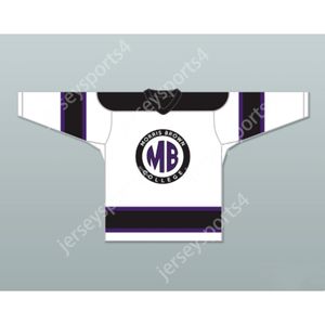 Maßgeschneidertes MARTIN LAWRENCE MARTIN PAYNE 23 MORRIS BROWN COLLEGE WEISSES HOCKEY-TRIKOT NEU Top genäht S-M-L-XL-XXL-3XL-4XL-5XL-6XL