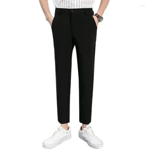Garnitury męskie w stylu koreańsko formalnym spodnie czarny kolor 9 części Slim Fit prosto
