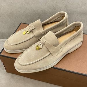 LP Pianas Loafers Womens Mens Dress Shoes IT Designer Luxury Fashion Men Business Leather Flat Low Top Suede Cow Leather Oxfords Casual Moccasins Lazy Shoe Size 35-45