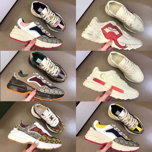 Classic G Family Rhython Collection Logo Leather Sports Shoes Dad Shoes Lace up Print Thick Sole Elevated Casual Shoes Letter Print Couple Shoes