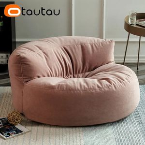 Chair Covers OTAUTAU Thick Soft Chenille Bean Bag Cover without Filler Washable Floor Corner Seat Beanbag Pouf Ottoman Furniture SF011 231204