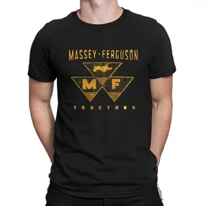 Erkek Tişörtleri T-Shirt Traktörler ABD Vintage Pamuk Tişört Kısa Kollu Massey Ferguson Yuvarlak Yaka Tops Varış