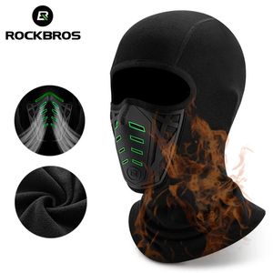 Cappellini da ciclismo Maschere ROCKBROS Sciarpa integrale per bicicletta Pile termico invernale Caldo cappuccio antivento Passamontagna Maschera da ciclismo traspirante Copricapo per bicicletta 231204