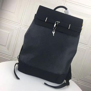 Zaino da uomo Zaini con manico superiore in pelle fiore nero Borsa da uomo Designer Ciclismo all'aperto di alta qualità Grande capacità Viaggio indietro 288L